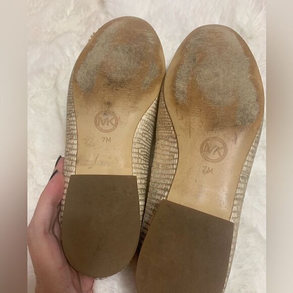 Michael Kors Lolita Pale Gold Flats size 7 - Picture 2 of 8
